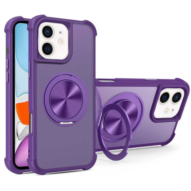 CD Texture 360 Degree Rotating Holder MagSafe Phone Case, For iPhone 13 Pro, For iPhone 12 / 12 Pro, For iPhone 12 Pro Max, For iPhone 11
