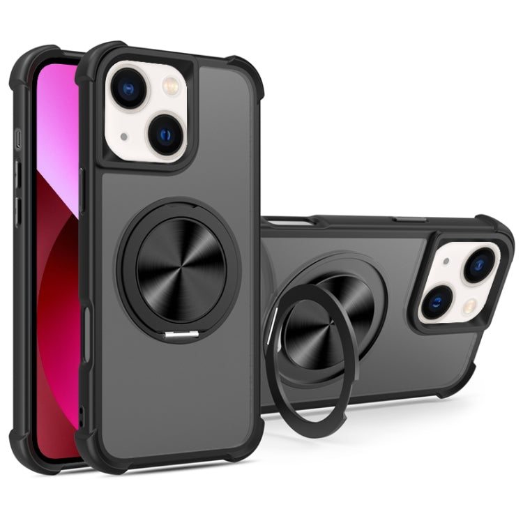 CD Texture 360 Degree Rotating Holder MagSafe Phone Case, For iPhone 14 / 13, For iPhone 14 Pro, For iPhone 14 Pro Max, For iPhone 13 Pro Max