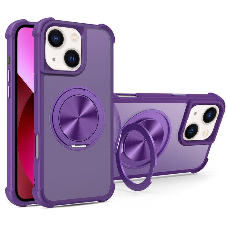 CD Texture 360 Degree Rotating Holder MagSafe Phone Case, For iPhone 14 / 13, For iPhone 14 Pro, For iPhone 14 Pro Max, For iPhone 13 Pro Max