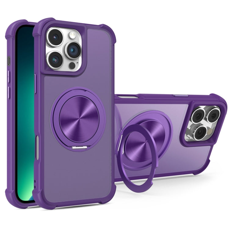 CD Texture 360 Degree Rotating Holder MagSafe Phone Case, For iPhone 14 / 13, For iPhone 14 Pro, For iPhone 14 Pro Max, For iPhone 13 Pro Max