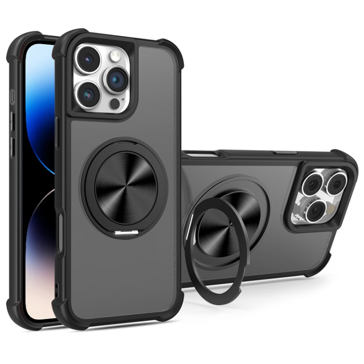 CD Texture 360 Degree Rotating Holder MagSafe Phone Case, For iPhone 14 / 13, For iPhone 14 Pro, For iPhone 14 Pro Max, For iPhone 13 Pro Max