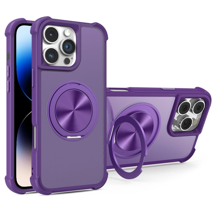 CD Texture 360 Degree Rotating Holder MagSafe Phone Case, For iPhone 14 / 13, For iPhone 14 Pro, For iPhone 14 Pro Max, For iPhone 13 Pro Max