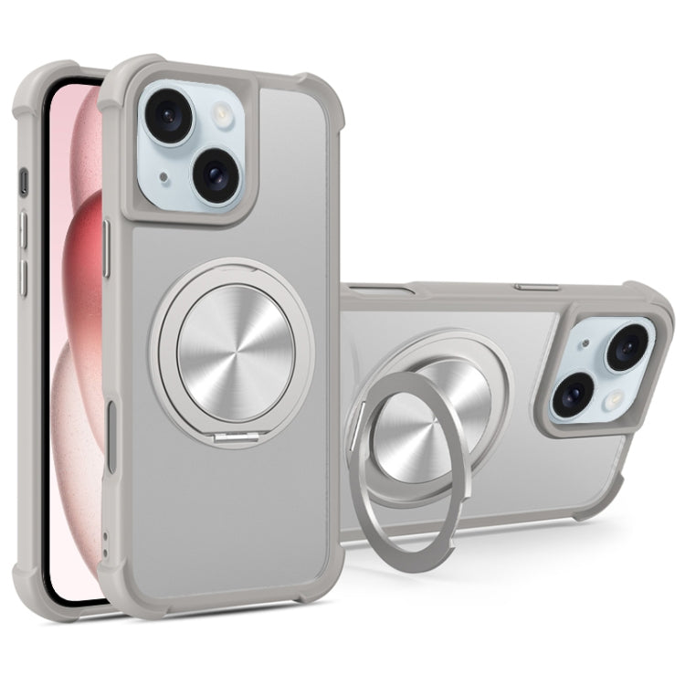 CD Texture 360 Degree Rotating Holder MagSafe Phone Case, For iPhone 15 Pro Max, For iPhone 15 Pro, For iPhone 15 Plus / 14 Plus, For iPhone 15