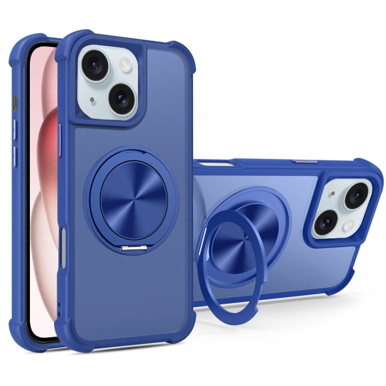 CD Texture 360 Degree Rotating Holder MagSafe Phone Case, For iPhone 15 Pro Max, For iPhone 15 Pro, For iPhone 15 Plus / 14 Plus, For iPhone 15