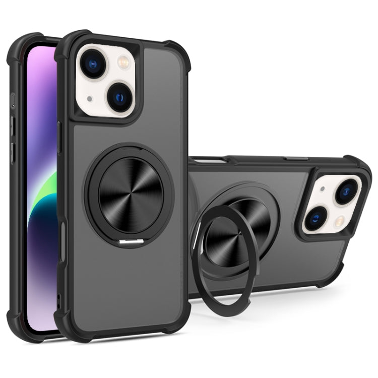 CD Texture 360 Degree Rotating Holder MagSafe Phone Case, For iPhone 15 Pro Max, For iPhone 15 Pro, For iPhone 15 Plus / 14 Plus, For iPhone 15