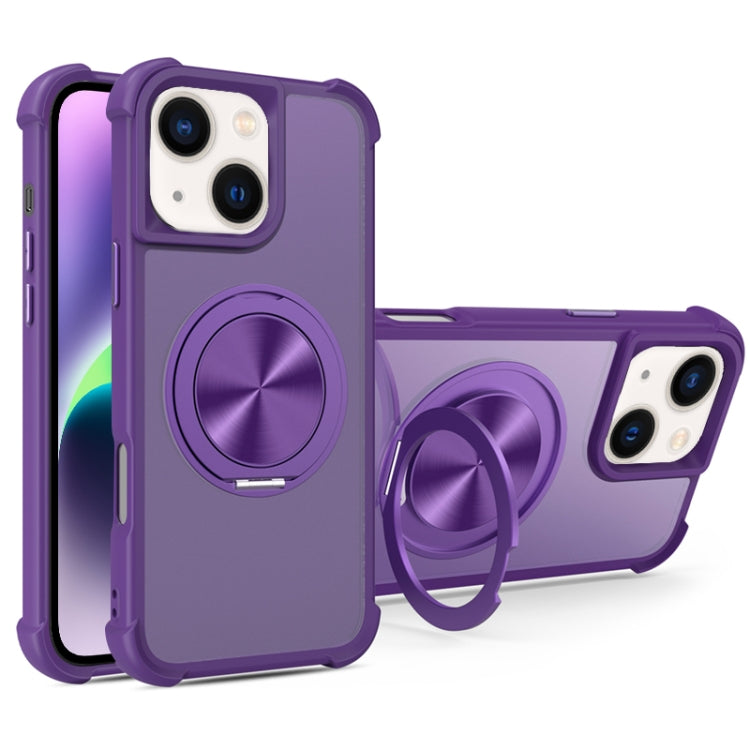 CD Texture 360 Degree Rotating Holder MagSafe Phone Case, For iPhone 15 Pro Max, For iPhone 15 Pro, For iPhone 15 Plus / 14 Plus, For iPhone 15