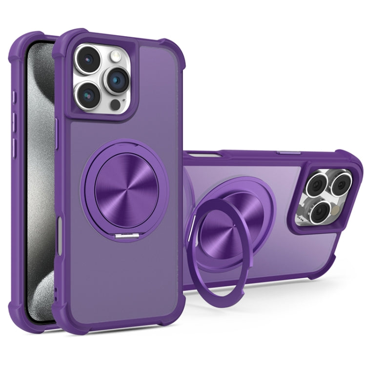 CD Texture 360 Degree Rotating Holder MagSafe Phone Case, For iPhone 15 Pro Max, For iPhone 15 Pro, For iPhone 15 Plus / 14 Plus, For iPhone 15