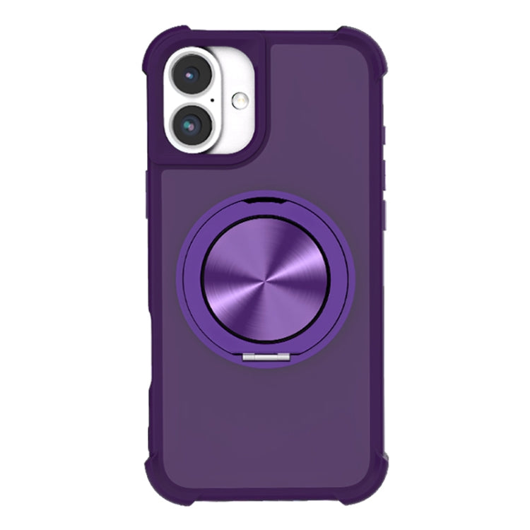 CD Texture 360 Degree Rotating Holder MagSafe Phone Case, For iPhone 16 Pro Max, For iPhone 16 Pro, For iPhone 16 Plus, For iPhone 16