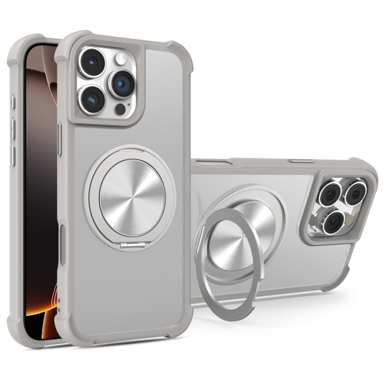 CD Texture 360 Degree Rotating Holder MagSafe Phone Case, For iPhone 16 Pro Max, For iPhone 16 Pro, For iPhone 16 Plus, For iPhone 16