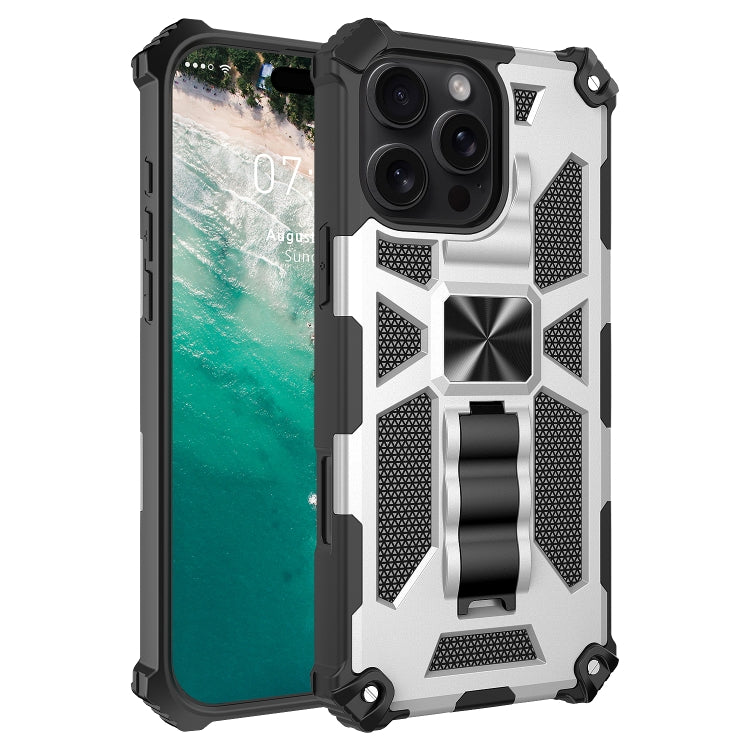Armor Shockproof TPU Hybrid PC Magnetic Phone Case with Holder, For iPhone 16e, For iPhone 16 Pro Max, For iPhone 16 Pro, For iPhone 16 Plus