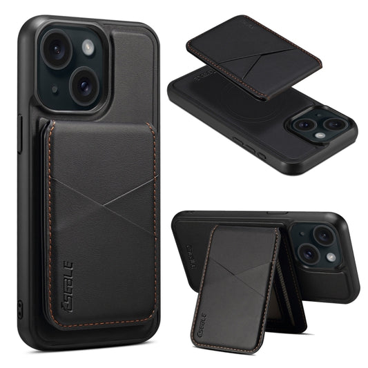 ESEBLE E3 Plain Texture Card Slots MagSafe RFID Leather Case, For iPhone 14 / 13, For iPhone 14 Pro, For iPhone 14 Pro Max, For iPhone 13 Pro Max, For iPhone 13 Pro