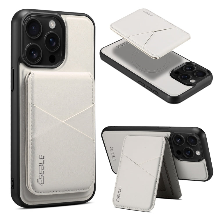 ESEBLE E3 Plain Texture Card Slots MagSafe RFID Leather Case, For iPhone 14 / 13, For iPhone 14 Pro, For iPhone 14 Pro Max, For iPhone 13 Pro Max, For iPhone 13 Pro