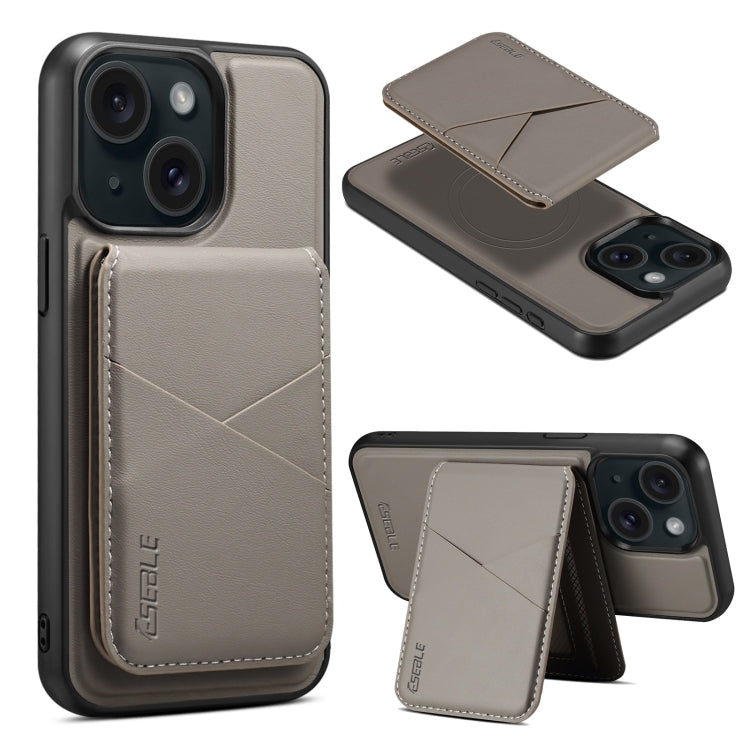 ESEBLE E3 Plain Texture Card Slots MagSafe RFID Leather Case, For iPhone 16 Pro Max, For iPhone 16 Pro, For iPhone 16 Plus, For iPhone 16, For iPhone 15 Pro Max, For iPhone 15 Pro, For iPhone 15 Plus / 14 Plus, For iPhone 15