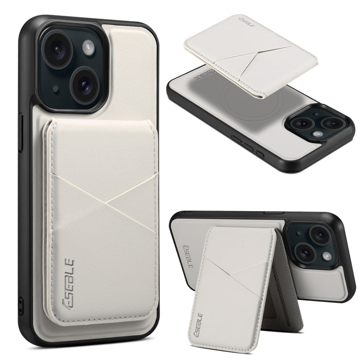 ESEBLE E3 Plain Texture Card Slots MagSafe RFID Leather Case, For iPhone 16 Pro Max, For iPhone 16 Pro, For iPhone 16 Plus, For iPhone 16, For iPhone 15 Pro Max, For iPhone 15 Pro, For iPhone 15 Plus / 14 Plus, For iPhone 15