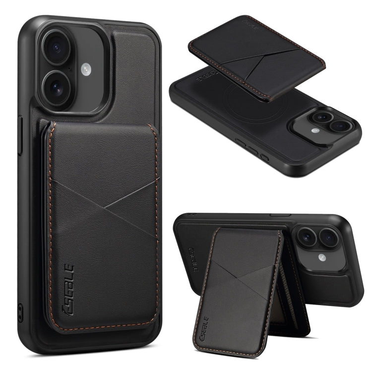 ESEBLE E3 Plain Texture Card Slots MagSafe RFID Leather Case, For iPhone 16 Pro Max, For iPhone 16 Pro, For iPhone 16 Plus, For iPhone 16, For iPhone 15 Pro Max, For iPhone 15 Pro, For iPhone 15 Plus / 14 Plus, For iPhone 15