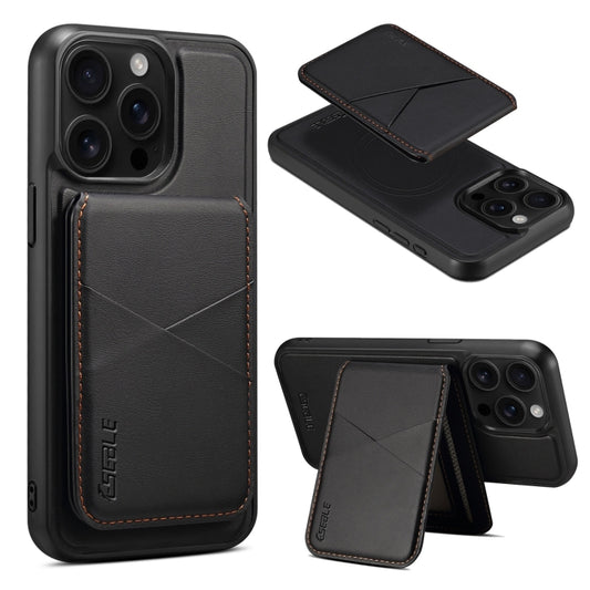 ESEBLE E3 Plain Texture Card Slots MagSafe RFID Leather Case, For iPhone 16 Pro Max, For iPhone 16 Pro, For iPhone 16 Plus, For iPhone 16, For iPhone 15 Pro Max, For iPhone 15 Pro, For iPhone 15 Plus / 14 Plus, For iPhone 15