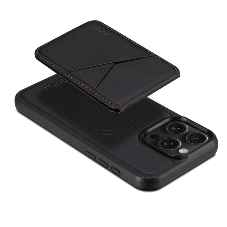 ESEBLE E3 Plain Texture Card Slots MagSafe RFID Leather Case, For iPhone 16 Pro Max, For iPhone 16 Pro, For iPhone 16 Plus, For iPhone 16, For iPhone 15 Pro Max, For iPhone 15 Pro, For iPhone 15 Plus / 14 Plus, For iPhone 15