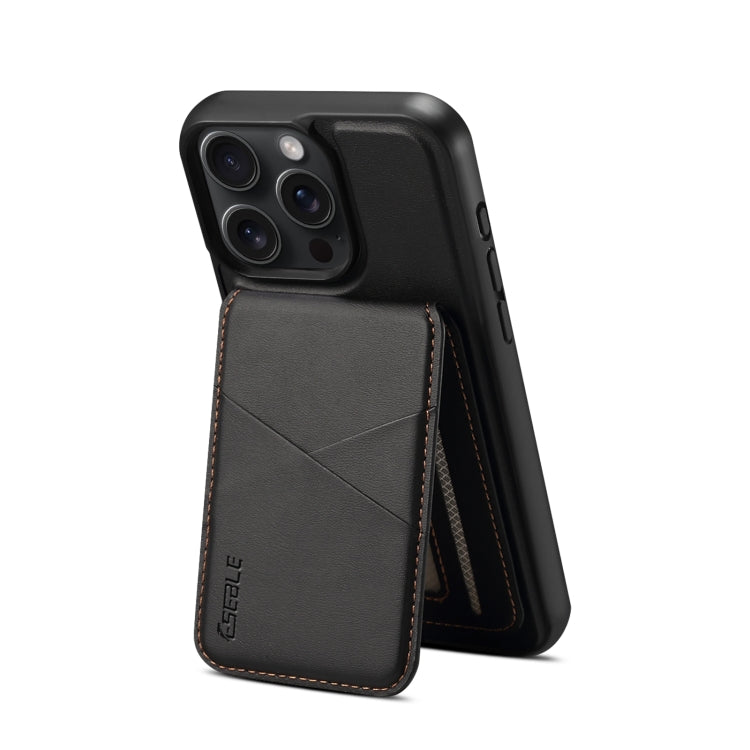 ESEBLE E3 Plain Texture Card Slots MagSafe RFID Leather Case, For iPhone 16 Pro Max, For iPhone 16 Pro, For iPhone 16 Plus, For iPhone 16, For iPhone 15 Pro Max, For iPhone 15 Pro, For iPhone 15 Plus / 14 Plus, For iPhone 15