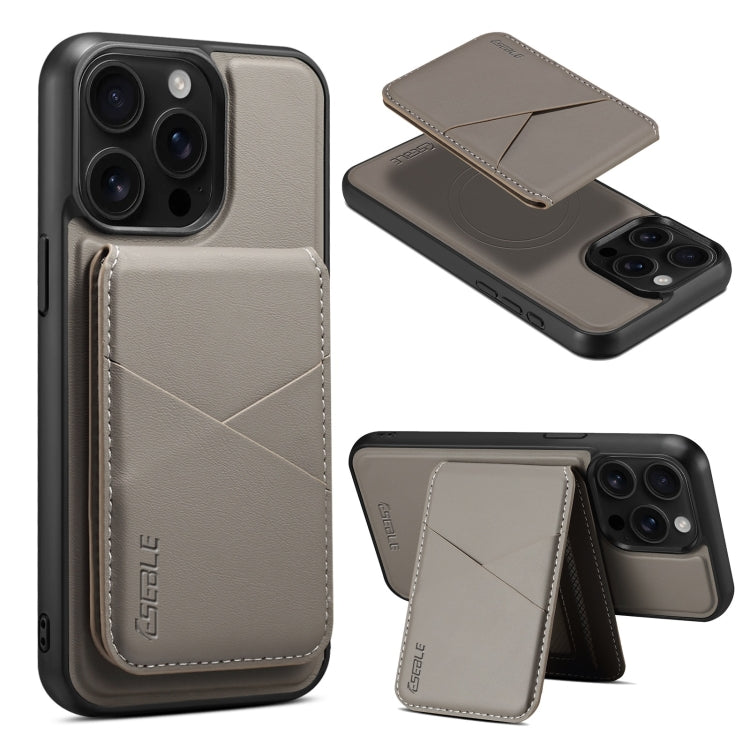 ESEBLE E3 Plain Texture Card Slots MagSafe RFID Leather Case, For iPhone 16 Pro Max, For iPhone 16 Pro, For iPhone 16 Plus, For iPhone 16, For iPhone 15 Pro Max, For iPhone 15 Pro, For iPhone 15 Plus / 14 Plus, For iPhone 15