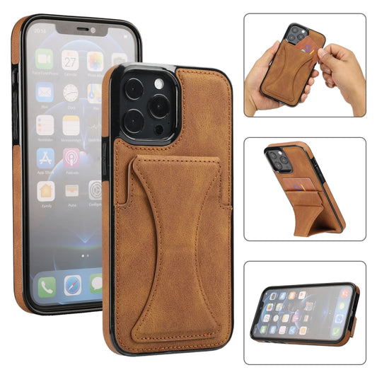 Ultra-thin Shockproof Phone Protective Case with Holder, For iPhone 15 Pro Max, For iPhone 15 Plus / 14 Plus, For iPhone 15