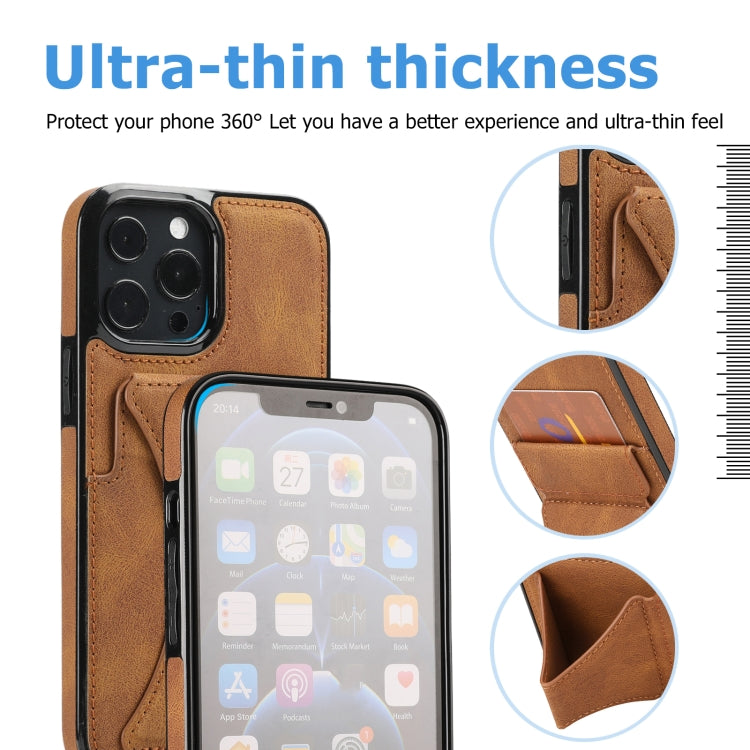Ultra-thin Shockproof Phone Protective Case with Holder, For iPhone 15 Pro Max, For iPhone 15 Plus / 14 Plus, For iPhone 15