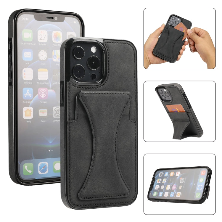 Ultra-thin Shockproof Phone Protective Case with Holder, For iPhone 15 Pro Max, For iPhone 15 Plus / 14 Plus, For iPhone 15