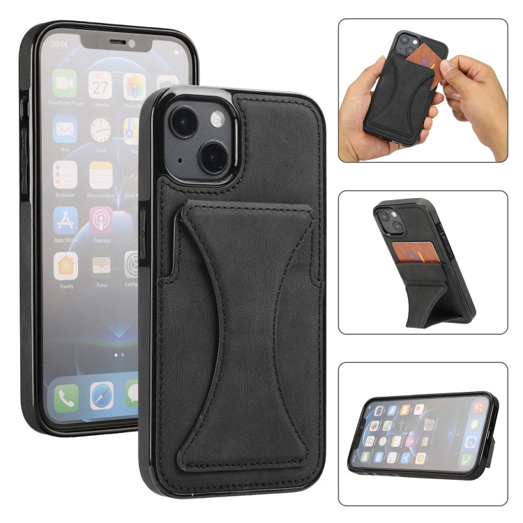 Ultra-thin Shockproof Phone Protective Case with Holder, For iPhone 15 Pro Max, For iPhone 15 Plus / 14 Plus, For iPhone 15
