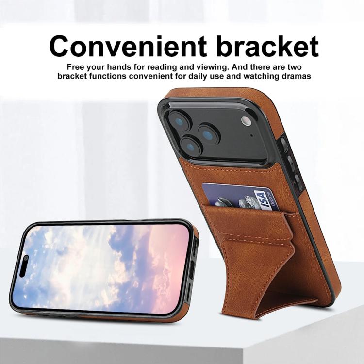 Ultra-thin Shockproof Phone Protective Case with Holder, For iPhone 17 Pro Max, For iPhone 17 Pro, For iPhone 17, For iPhone Air