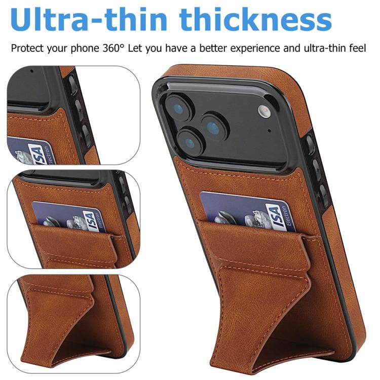Ultra-thin Shockproof Phone Protective Case with Holder, For iPhone 17 Pro Max, For iPhone 17 Pro, For iPhone 17, For iPhone Air