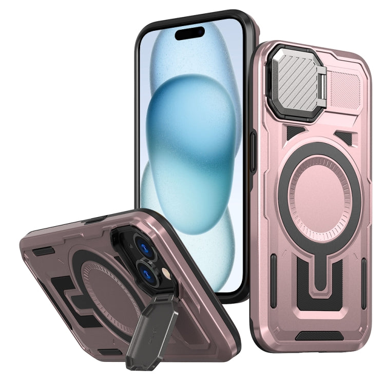 Shield Frame Holder MagSafe Phone Case, For iPhone 15 Plus, For iPhone 15, For iPhone 14 Plus