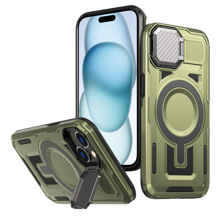 Shield Frame Holder MagSafe Phone Case, For iPhone 15 Plus, For iPhone 15, For iPhone 14 Plus