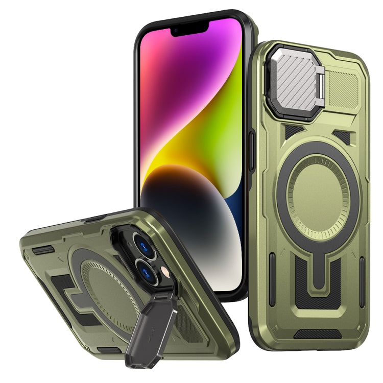 Shield Frame Holder MagSafe Phone Case, For iPhone 15 Plus, For iPhone 15, For iPhone 14 Plus