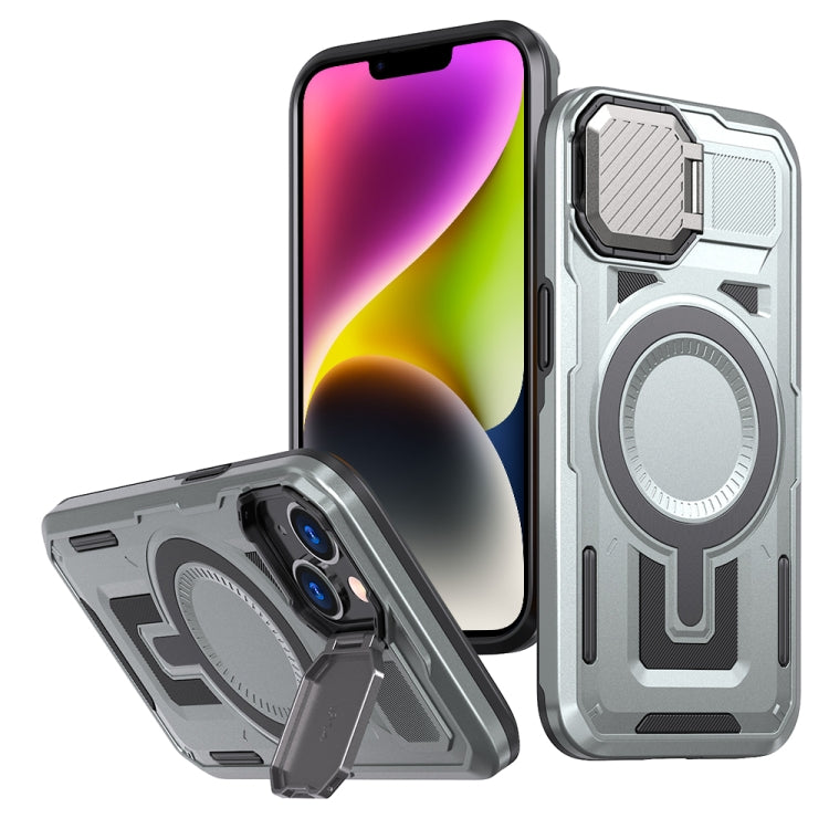 Shield Frame Holder MagSafe Phone Case, For iPhone 15 Plus, For iPhone 15, For iPhone 14 Plus