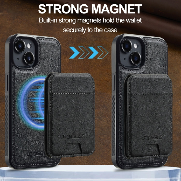 LC.IMEEKE L3 Series Detachable RFID Card Bag Magsafe Phone Case, For iPhone 15, For iPhone 14 / 13, For iPhone 14 Pro Max, For iPhone SE 2022 / 2020
