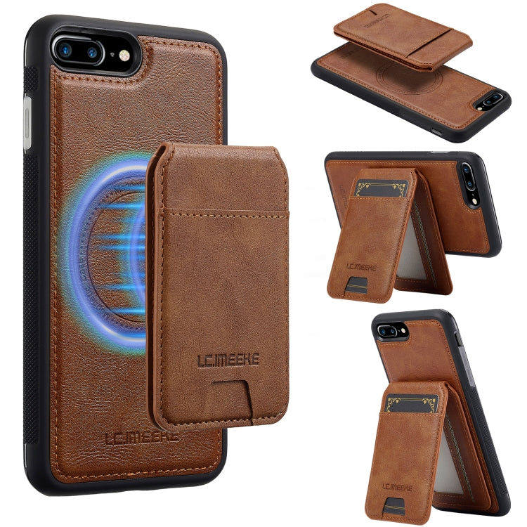 LC.IMEEKE L3 Series Detachable RFID Card Bag Magsafe Phone Case, For iPhone 8 Plus / 7 Plus