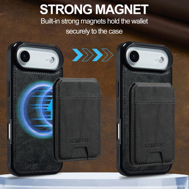 LC.IMEEKE L3 Series Detachable RFID Card Bag Magsafe Phone Case, For iPhone SE 2024, For iPhone 16 Pro Max, For iPhone 16 Pro, For iPhone 16 Plus