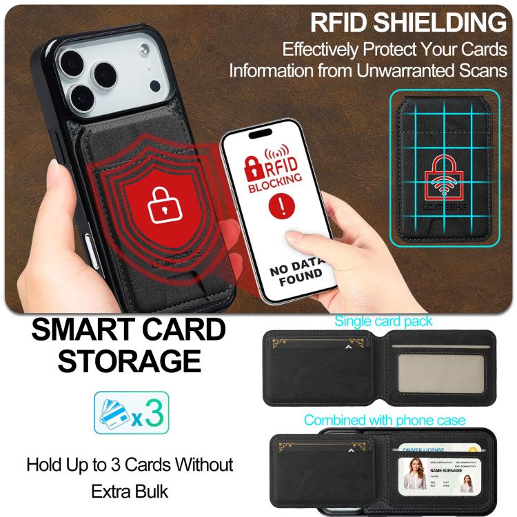 LC.IMEEKE L3 Series Detachable RFID Card Bag Magsafe Phone Case
