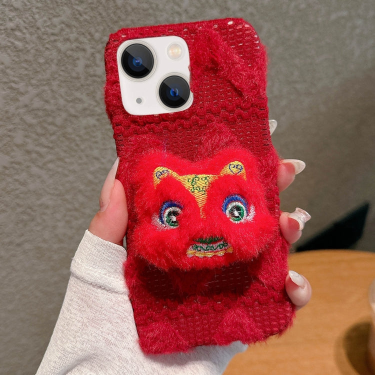 Doll Plush PU Hybrid PC Phone Case, For iPhone 15 Pro Max, For iPhone 15 Pro, For iPhone 15 Plus, For iPhone 15