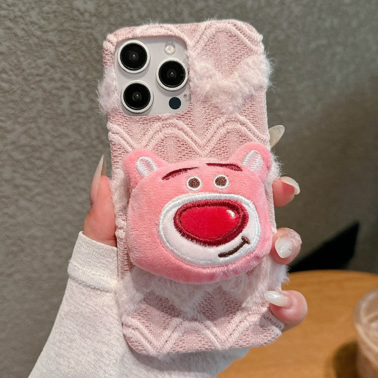 Doll Plush PU Hybrid PC Phone Case, For iPhone 14 Plus, For iPhone 14, For iPhone 14 Pro, For iPhone 14 Pro Max