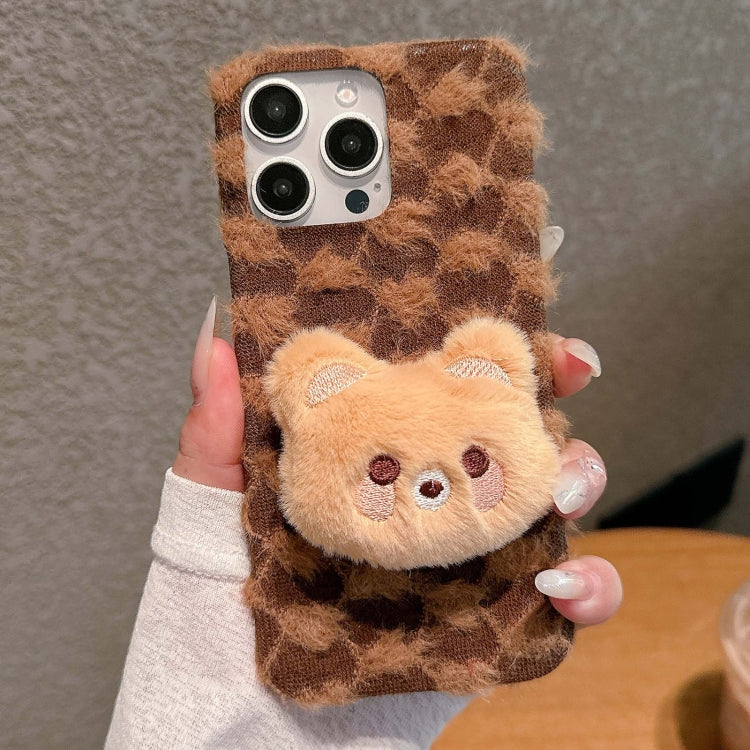 Doll Plush PU Hybrid PC Phone Case, For iPhone 13 Pro Max, For iPhone 13 Pro, For iPhone 13