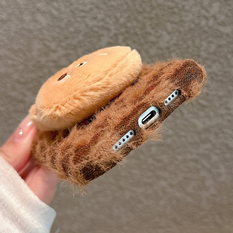 Doll Plush PU Hybrid PC Phone Case, For iPhone 15 Pro Max, For iPhone 15 Pro, For iPhone 15 Plus, For iPhone 15