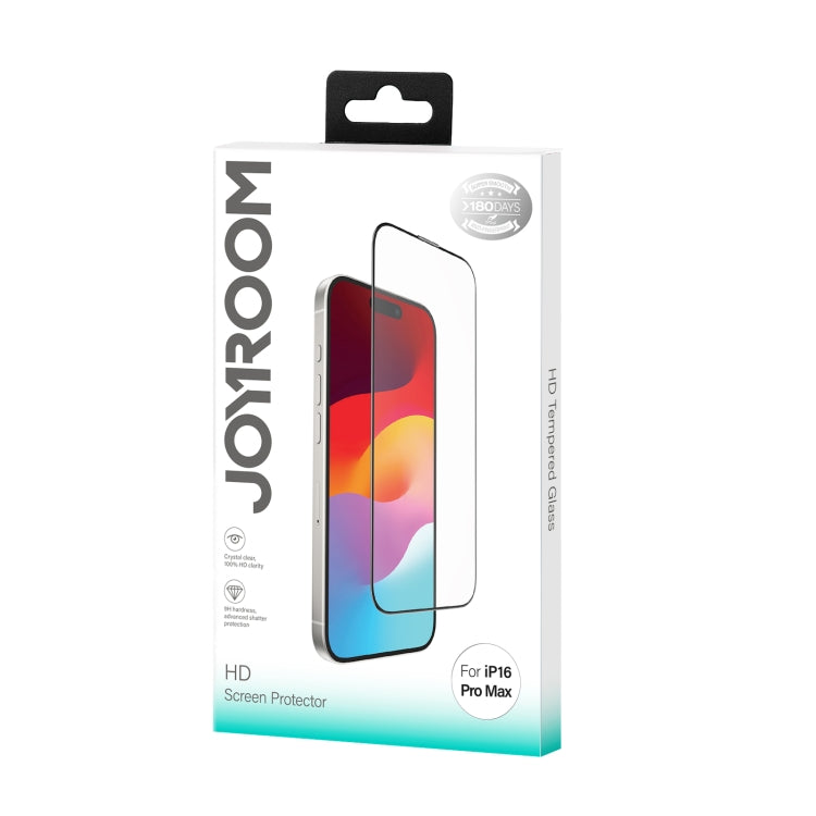 JOYROOM Zero Sense Series 2.5D Full Screen HD Tempered Glass Film, For iPhone 16 Pro Max, For iPhone 16 Pro, For iPhone 16 Plus / 15 Plus, For iPhone 16 / 15