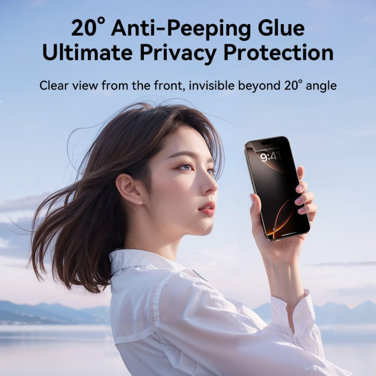 JOYROOM Zero Sense Series 2.5D Full Screen Privacy Tempered Glass Film, For iPhone 16 Pro Max, For iPhone 16 Pro, For iPhone 16 Plus / 15 Plus, For iPhone 16 / 15