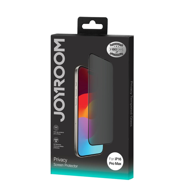 JOYROOM Zero Sense Series 2.5D Full Screen Privacy Tempered Glass Film, For iPhone 16 Pro Max, For iPhone 16 Pro, For iPhone 16 Plus / 15 Plus, For iPhone 16 / 15