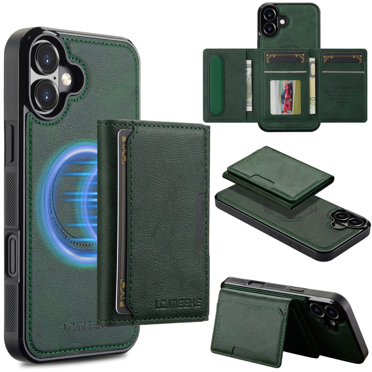 LC.IMEEKE L5 Series Detachable RFID Card Bag Magsafe Phone Case, For iPhone 16, For iPhone 15 Pro Max, For iPhone 15 Pro, For iPhone 15 Plus / 14 Plus