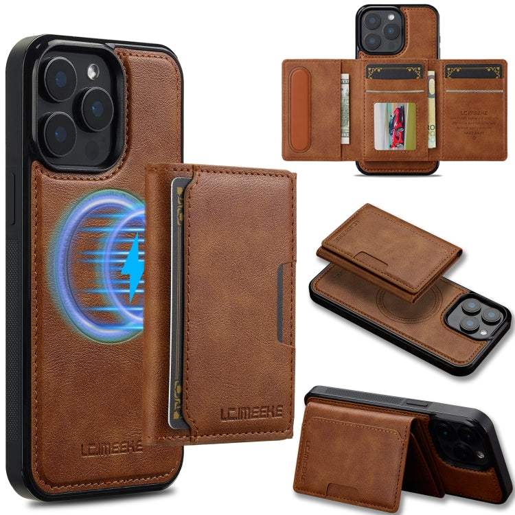 LC.IMEEKE L5 Series Detachable RFID Card Bag Magsafe Phone Case, For iPhone 16, For iPhone 15 Pro Max, For iPhone 15 Pro, For iPhone 15 Plus / 14 Plus