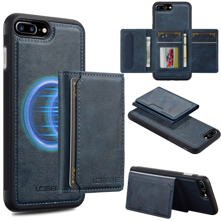 LC.IMEEKE L5 Series Detachable RFID Card Bag Magsafe Phone Case, For iPhone XS Max, For iPhone 8 Plus / 7 Plus