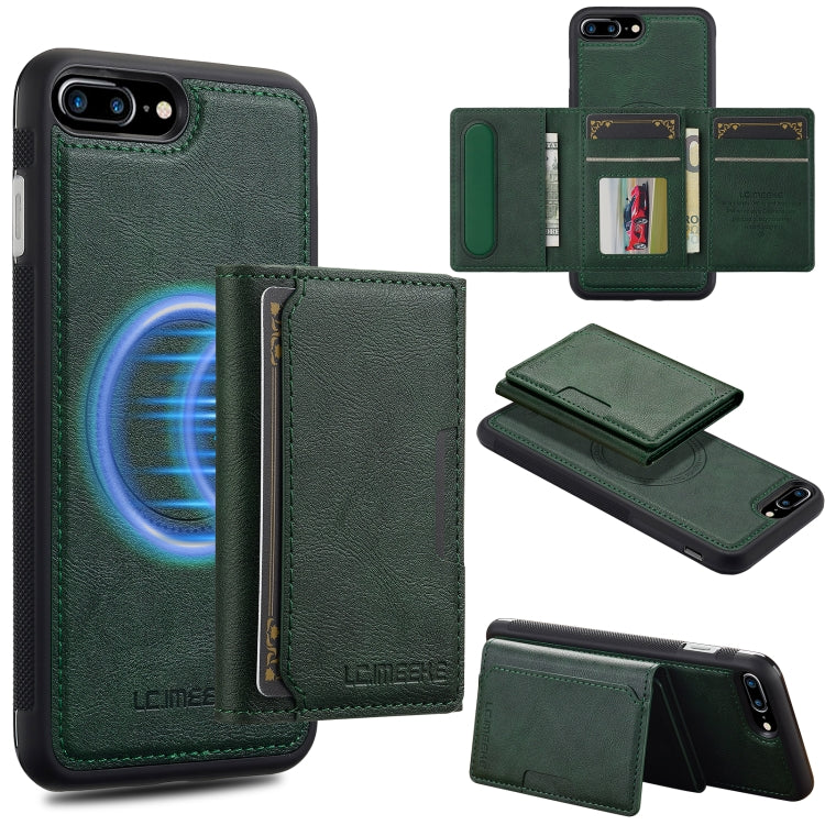 LC.IMEEKE L5 Series Detachable RFID Card Bag Magsafe Phone Case, For iPhone XS Max, For iPhone 8 Plus / 7 Plus