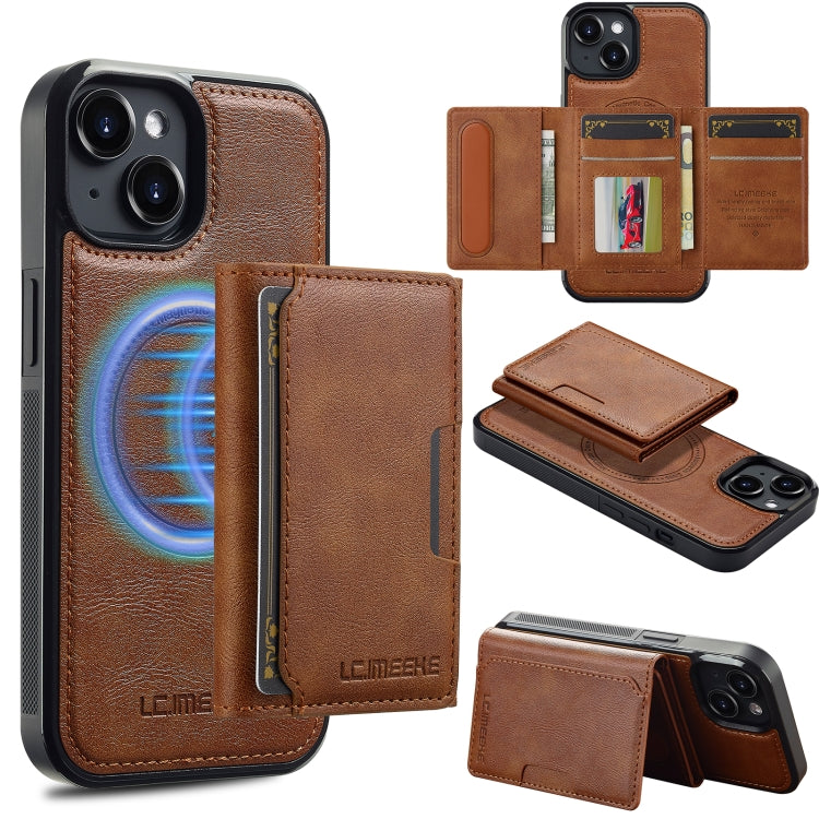 LC.IMEEKE L5 Series Detachable RFID Card Bag Magsafe Phone Case, For iPhone 16, For iPhone 15 Pro Max, For iPhone 15 Pro, For iPhone 15 Plus / 14 Plus