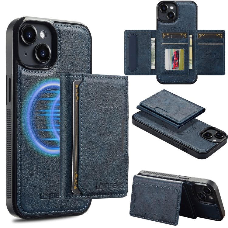 LC.IMEEKE L5 Series Detachable RFID Card Bag Magsafe Phone Case, For iPhone 16, For iPhone 15 Pro Max, For iPhone 15 Pro, For iPhone 15 Plus / 14 Plus